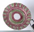 Vibrant red and green rainbow plate