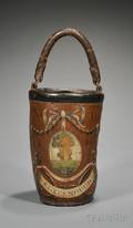 David Stoddard Greenough Jrs Paintdecorated Leather Fire Bucket