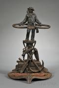 Cast Iron Sailor Figural Umbrella Stand