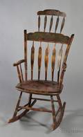 Windsor Paintdecorated Combback Armed Rocking Chair