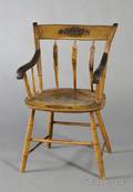 Yellow Windsor Paintdecorated Armchair