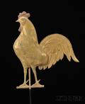Gilt Molded Copper Rooster Weather Vane