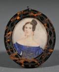Portrait Miniature of an Elegantly Dressed Young Woman