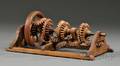 Wooden Gearworks on Stand