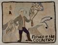 Wool and Cotton FATHER OF HIS COUNTRY Figural Hooked Rug