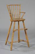 Windsor Yellowpainted Bambooturned High Chair