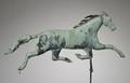 Patinated Molded Copper Running Horse Weather Vane