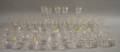 Sixtypiece Set of AngloIrish Colorless Cut Glass Stemware and Tableware