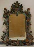 Rococostyle Painted Plaster Mirror