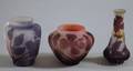Three Small Galle Cameo Glass Vases