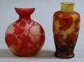 Two Galle Cameo Glass Vases