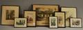 Lot of Eight Framed Works on Paper