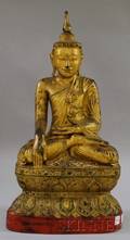 Asian Giltwood Seated Buddha Figure