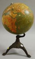 12inch Terrestrial Globe and Stand by W  AK Johnston