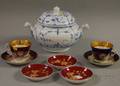 Eight Pieces of Russian Decorated Porcelain Tableware