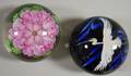 Two LundbergD Salazar Art Glass Paperweights