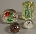 Four Assorted Art Glass Paperweights