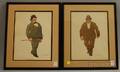Lot of Two Framed Spanish Gentlemen Caricatures