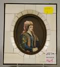 Ivory Framed Miniature Gouache on Ivory Portrait of a Lady