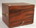 Ships Physicians Mahogany Medicine Chest with Drawer