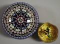 Perthshire Millefiore Art Glass Paperweight and a Banford Gold and Floral Art Glass Paperweight