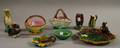 Nine Assorted Majolica Figural Table Items