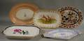 Five Large Decorated Porcelain and Ceramic Serving Platters