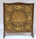 Wood Framed Firescreen with Indian Embroidered and Sequined Panel