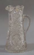 Colorless Brilliant Cut Glass Pitcher