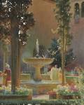 Charles Courtney Curran American 18611942 A Moorish Garden Alhambra