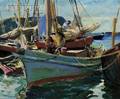 John Whorf American 19031959 Taking Down the Sails