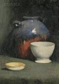 Carl John David Nordell American 18851957 Still Life with Cup and Crock