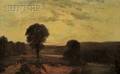American School 19th Century Landscape with Cows at Dusk