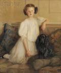 DeWitt McClellan Lockman American 18701957 Portrait of Miss Naomi Andrews Age 12 and her Spaniel