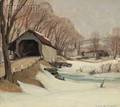 Emile Albert Grupp American 18961978 Vermont Covered Bridge