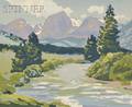 Alfred James Wands American 19041980 Lot of Two Mountain Views The Rockies