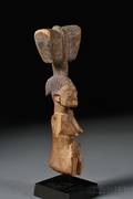 Yoruba Carved Wood Shango Staff Fragment