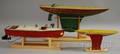 Three Lithographed Tin Toy Boats