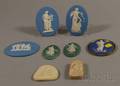 Six Wedgwood Jasper Medallions and Two Relief Decoration Molds