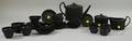 Twentyseven Pieces of Wedgwood Black Basalt Tea and Demitasse Wares
