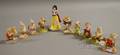 Ten Royal DoultonDisney Snow White and the Seven Dwarfs Ceramic Figures