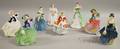 Eight Royal Doulton Porcelain Figures