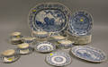 Assembled Fortypiece Wedgwood Blue and White Yale University Ceramic Partial Dinner Service