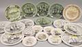 Twentyone Wedgwood Sailing Shipdecorated Ceramic Plates and Platters