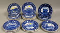 Forty Wedgwood Blue and White Transfer New York Historical and Views Plates