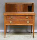 Federalstyle Inlaid Mahogany Tambour Writing Desk