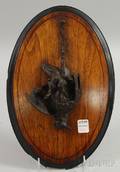 Cast Bronze Plaque of a Game Bird After Alfred Dubucand French 18281894