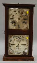 Walnut Calendar Clock by Ithaca Calendar Clock Company