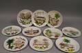 Ten Wedgwood Handcolored Honolulu Hawaii Views Porcelain Plates