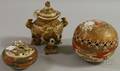 Japanese Satsuma Censer Potpourri and Small Covered Box